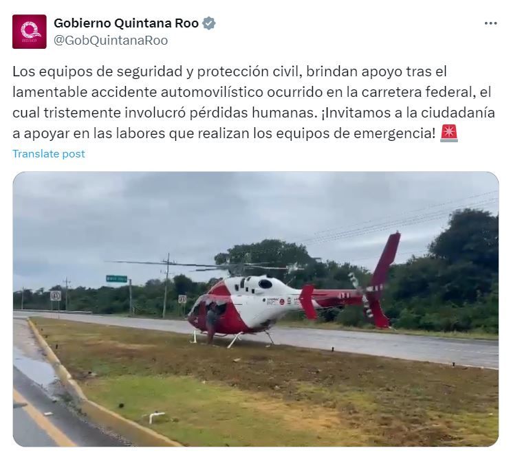 Gobierno Quintana Roo - accidente argentinos