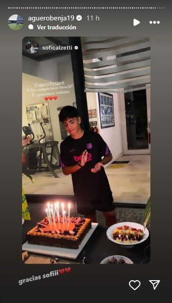 Gianinna Maradona y el Kun Agüero celebraron juntos el cumpleaños de su hijo, Benjamín