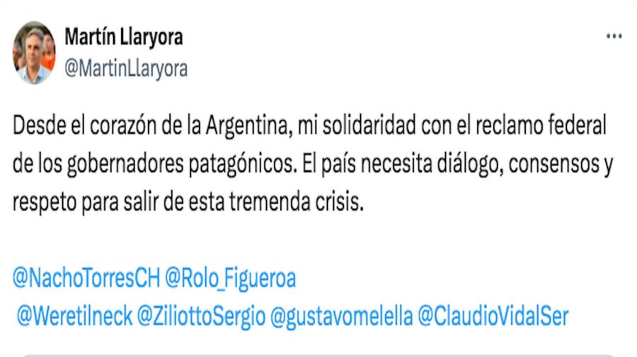 Martín Llaryora Tweet 20240223