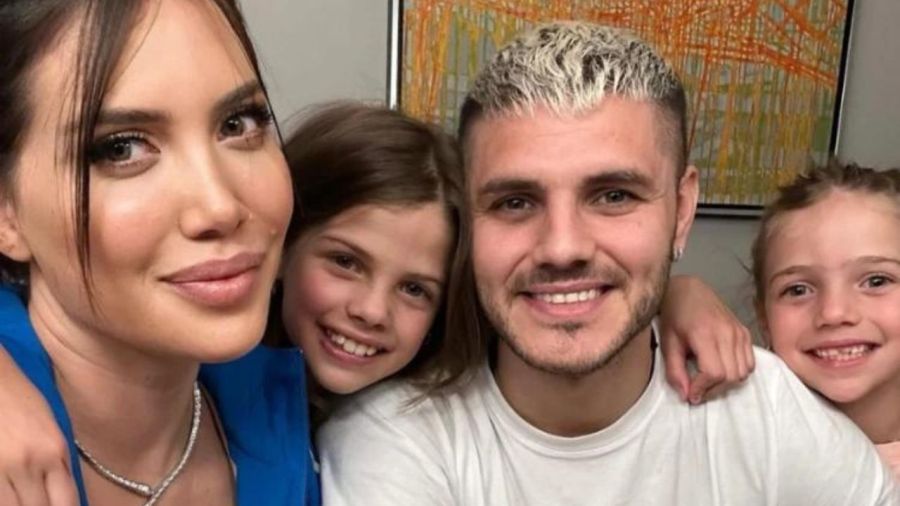 Mauro Icardi, Wanda Nara y sus hijas 