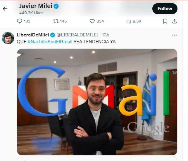 El like polémico de Javier Milei