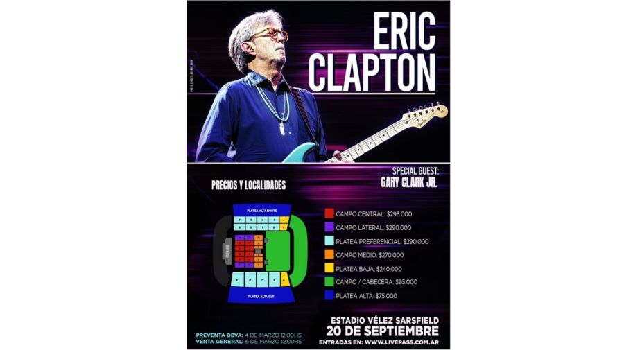 Eric Clapton en Argentina