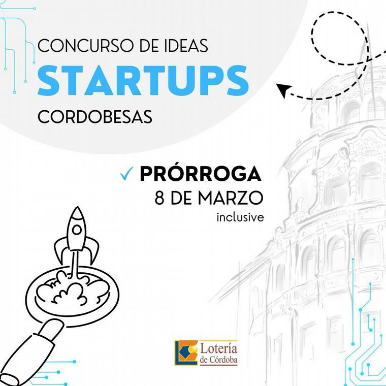 Lotería de Córdoba prorroga el plazo para la inscripción de las startups