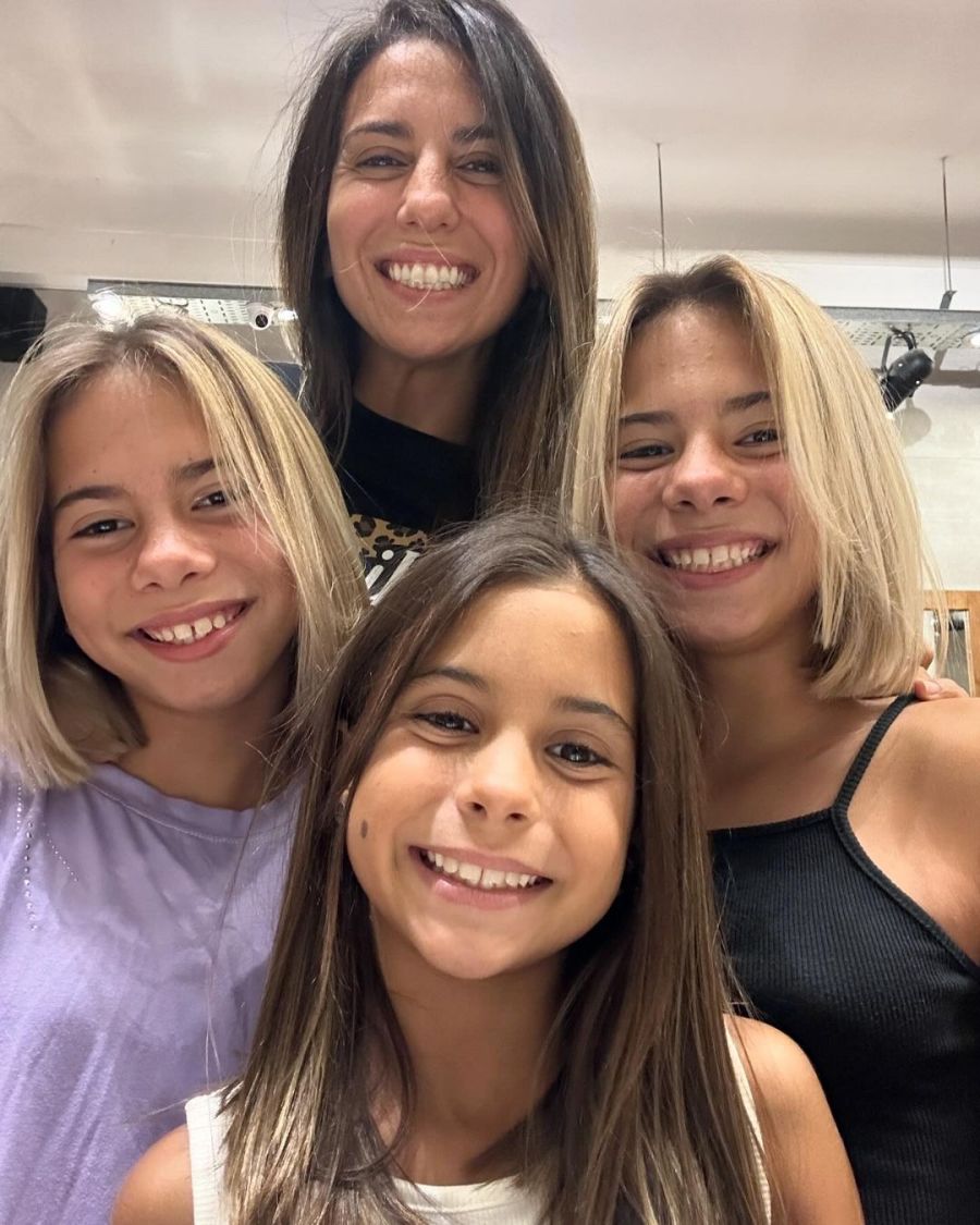 Así fue el radical cambio de look de Cinthia Fernández y sus hijas