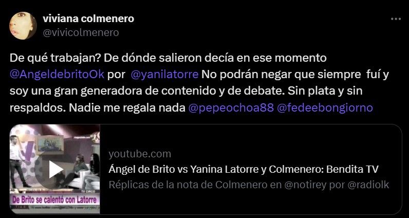 Viviana Colmenero contra Yanina Latorre
