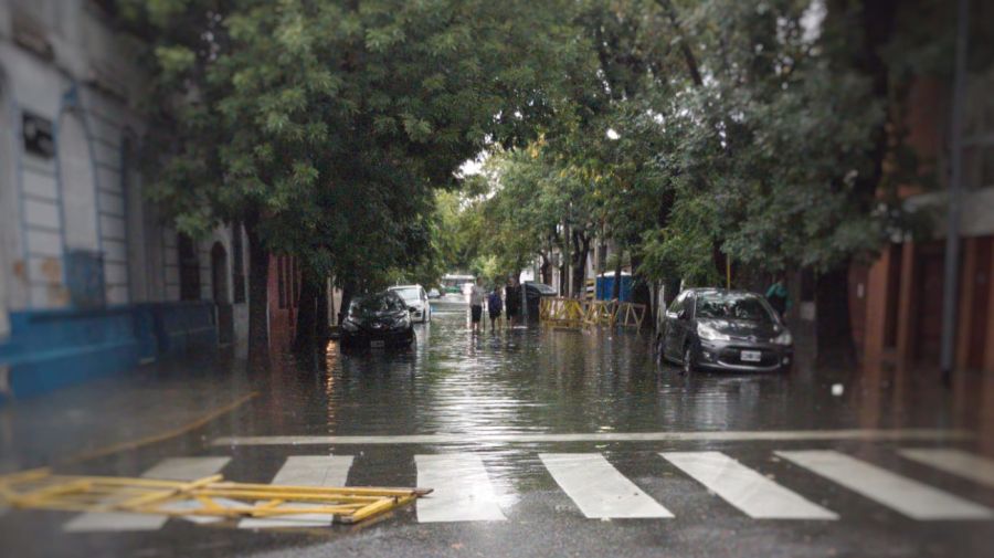 Inundación en Barracas, en el sur de la Ciudad de Buenos Aires