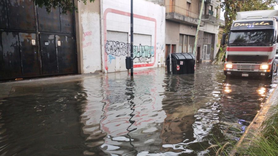 Inundación en Barracas, en el sur de la Ciudad de Buenos Aires