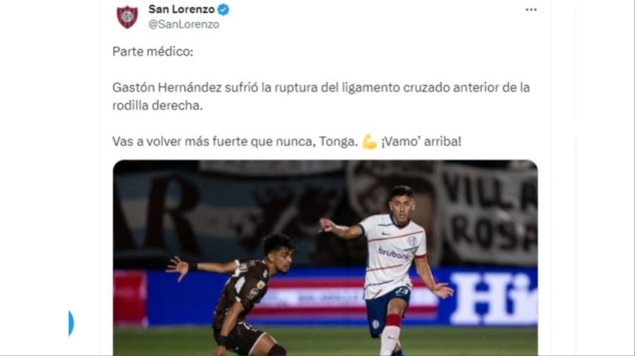 Lesión Gastón Hernández