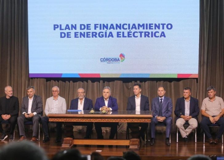 Martín Llaryora Plan de Financiamiento de Energía Eléctrica