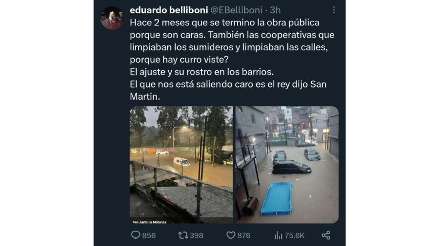 Tweet de Eduardo Belliboni