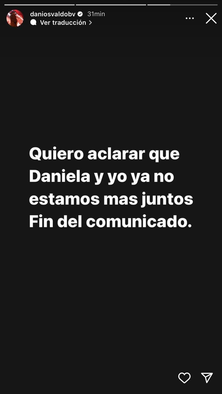 Daniel Osvaldo confirmó su separación de Daniela Ballester