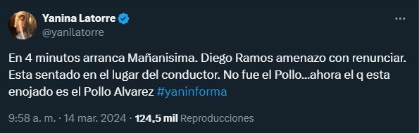 Diego Ramos amenazó con renunciar de Mañanísima