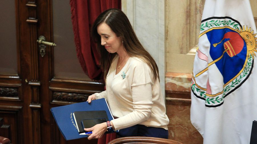 Victoria Villarruel en la Sesión del Senado