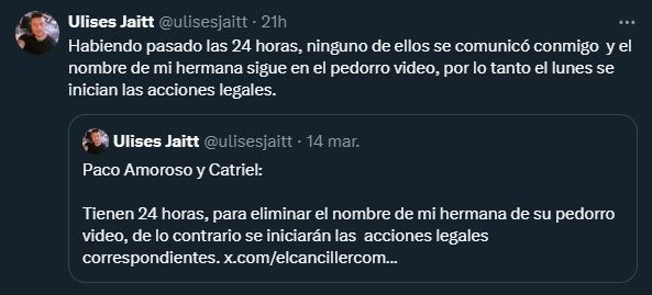 Ulises Jaitt contra Ca7riel y Paco Amoroso