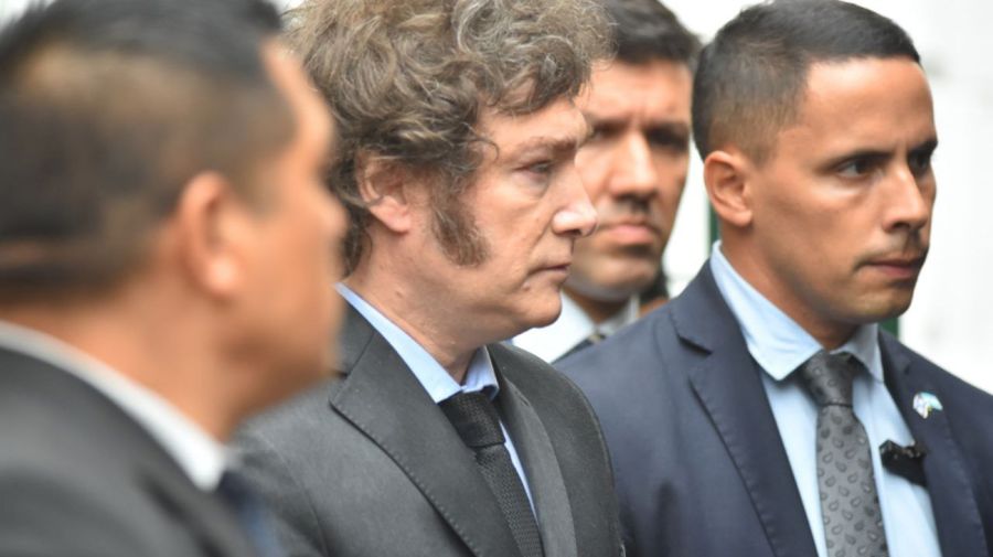 Javier Milei asistió al acto en memoria de la víctimas del atentado a la Embajada de Israel