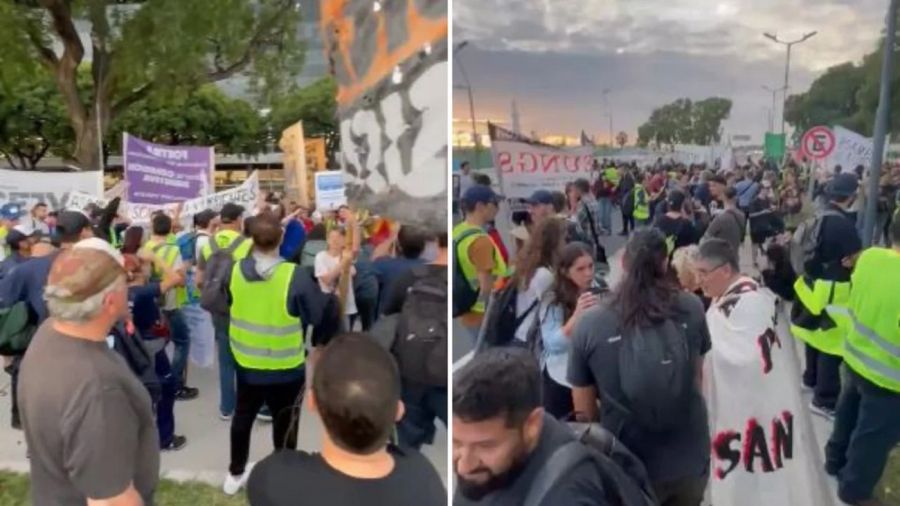 Protestas en Aeroparque