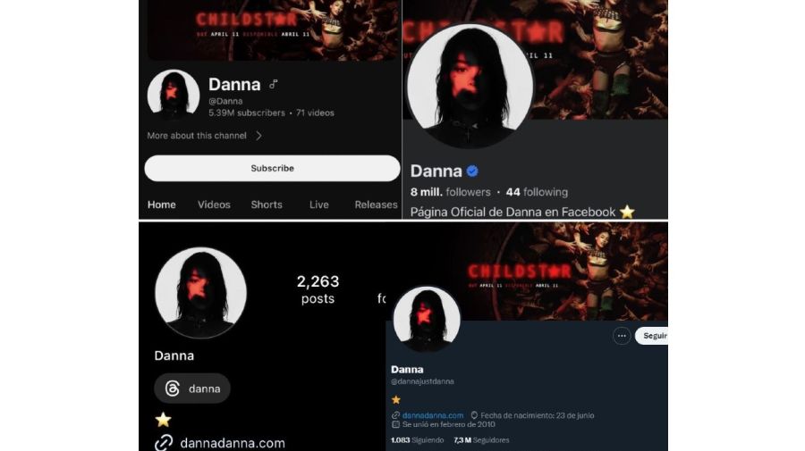 Cambio de Danna Paola a Danna en redes sociales