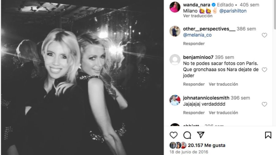 Wanda Nara, Paris Hilton, Mauro Icardi