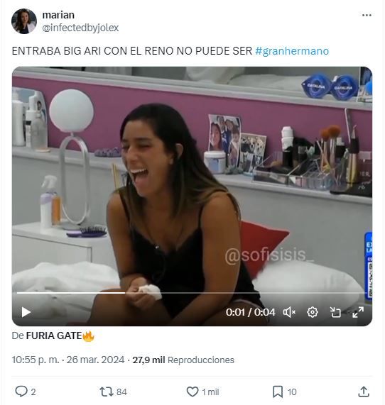 Big Ari entró con Cariño a Gran Hermano y estallaron los memes