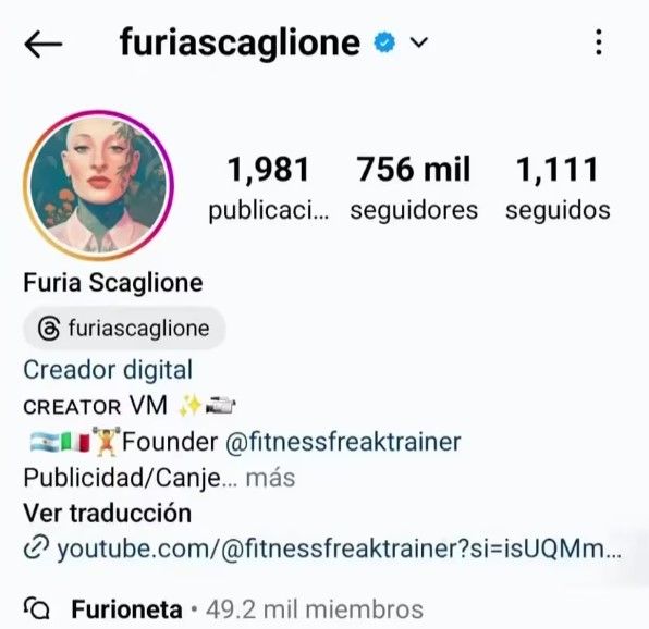 Tras su comentario gordofóbico, Furia Scaglione perdió seguidores