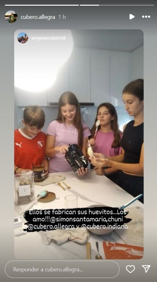 Indiana Cubero, Allegra Cubero y Sienna Cubero mostraron cómo hacen huevos de pascuas