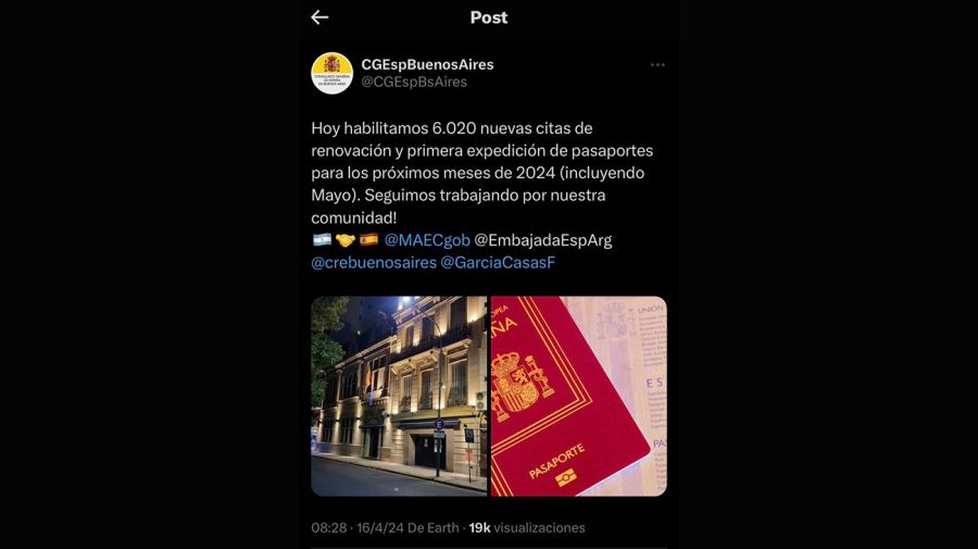Pasaporte de español y descendientes