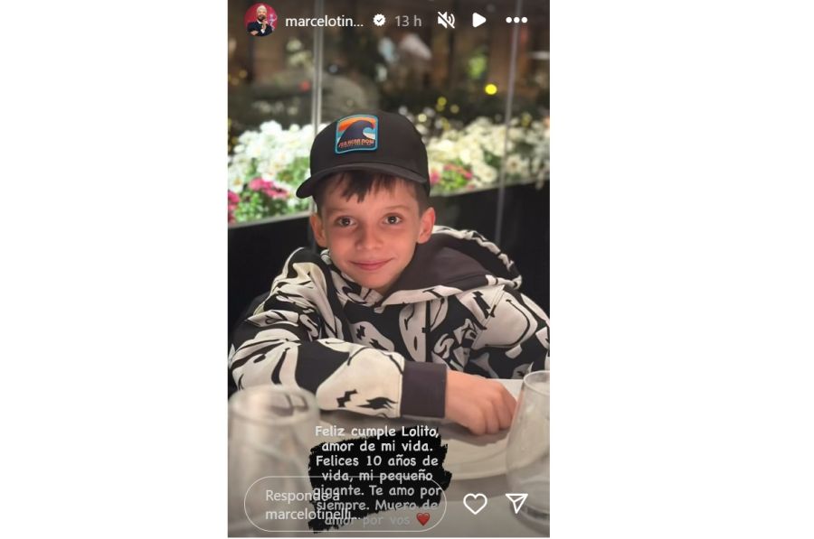 Marcelo Tinelli's birthday greeting to Lolo