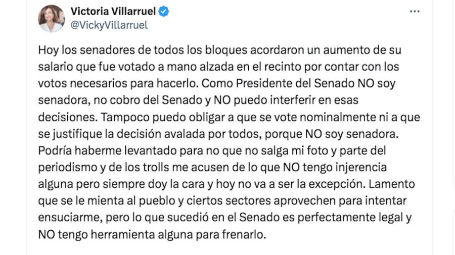 Victoria Villarruel Tweet 20240418