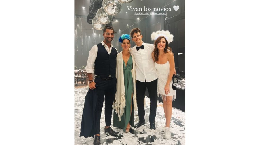 Lisandro Navarro en el casamiento de Carolina Amoroso y Guido Covini