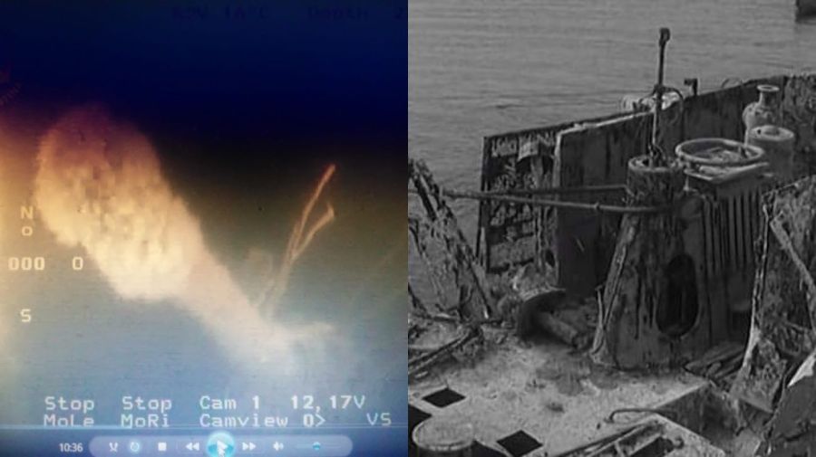 Comparación del pecio hundido en Necochea con un submarino nazi