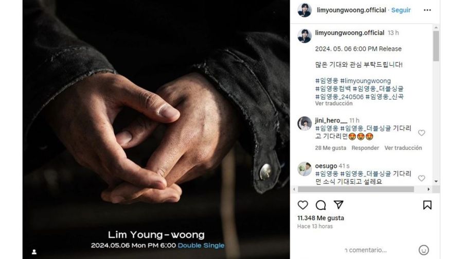 Lim Young Woong anuncio comeback mayo