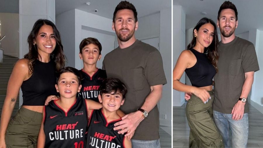 Así fue el look canchero de Antonela Roccuzzo para salir en familia a ver un partido de la NBA