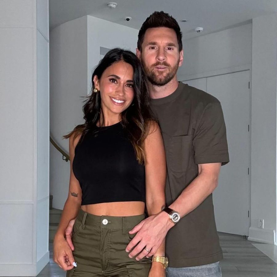  Así fue la salida de Antonela Roccuzzo y Lionel Messi junto a sus hijos a un partido de la NBA