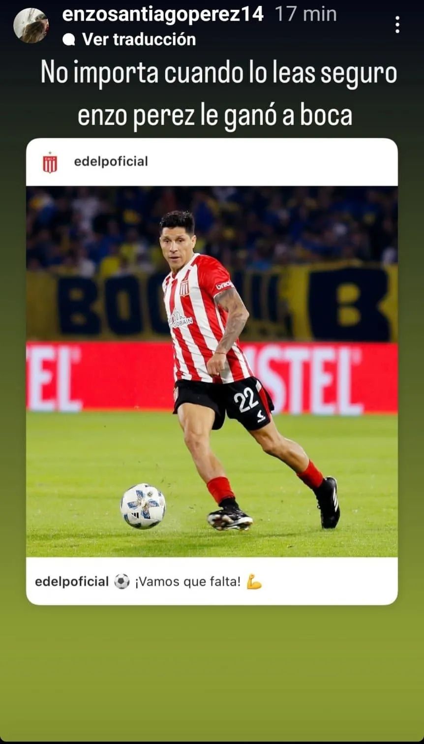 La chicana del hijo de Enzo Pérez en redes sociales. 