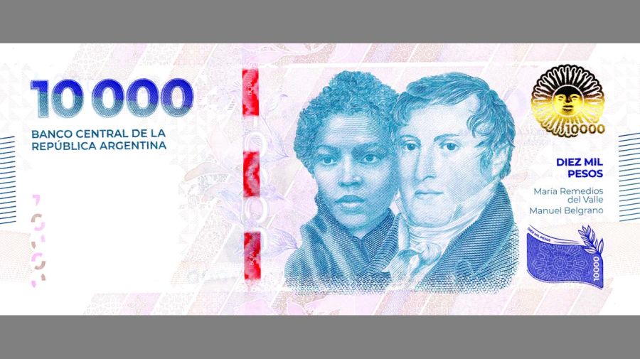 nuevo billete de 10 mil pesos