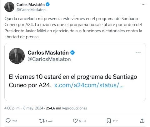 Carlos Maslatón tuit 20240508
