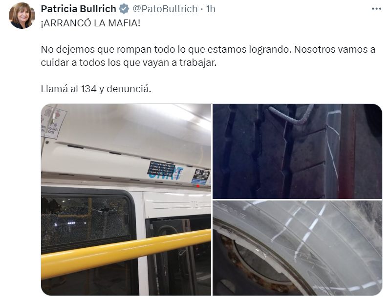 Patricia Bullrich y el paro