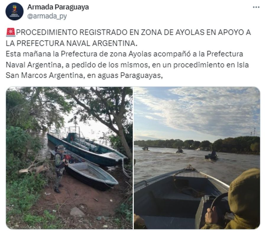 Enfrentamiento entre pescadores y Prefectura en Corrientes 20240510