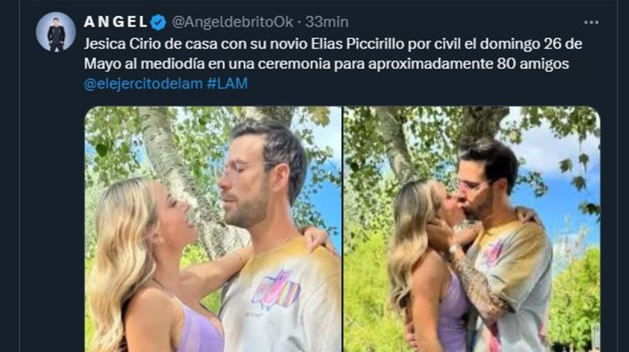 Jesica Cirio casamiento con Elias Piccirillo