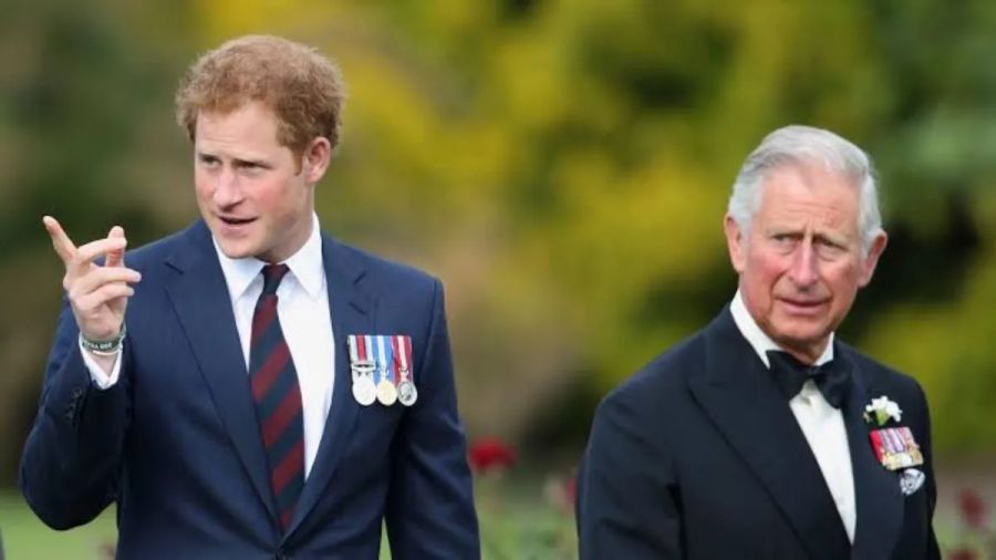 príncipe Harry y rey Carlos 