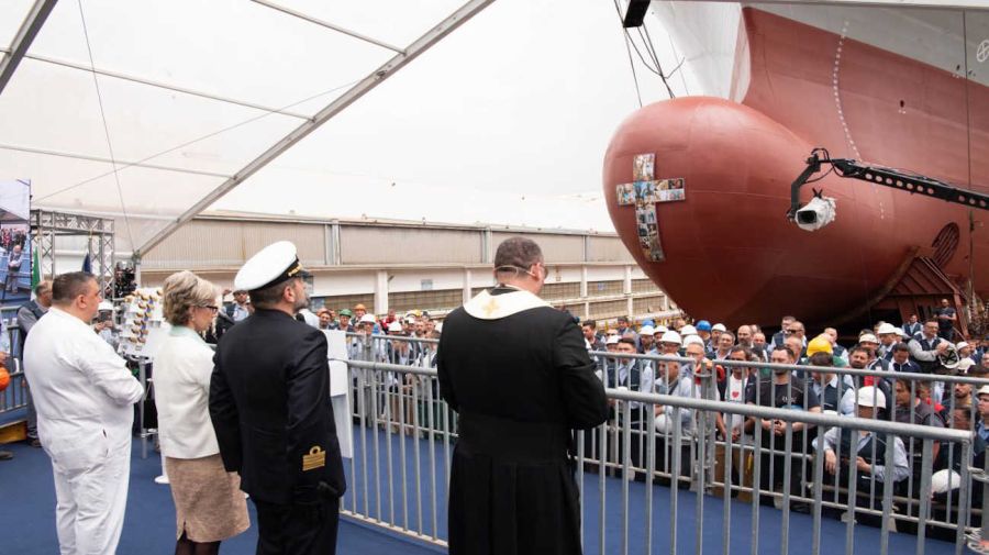 La Armada italiana presentó su nuevo buque de apoyo logístico LSS Atlante 20240521