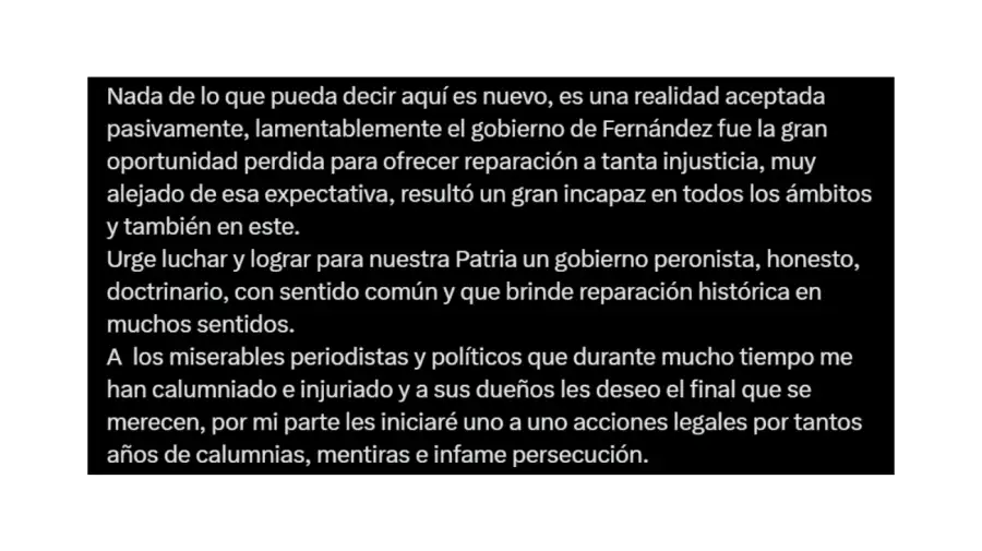 Descargo de César Milani