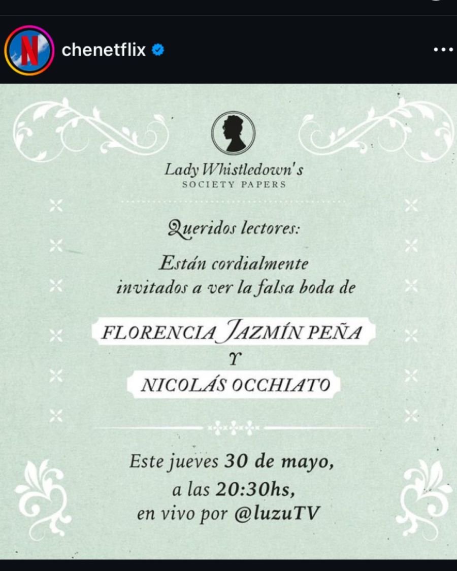 Invitación casamiento Nico Occhiato y Flor Jazmín 