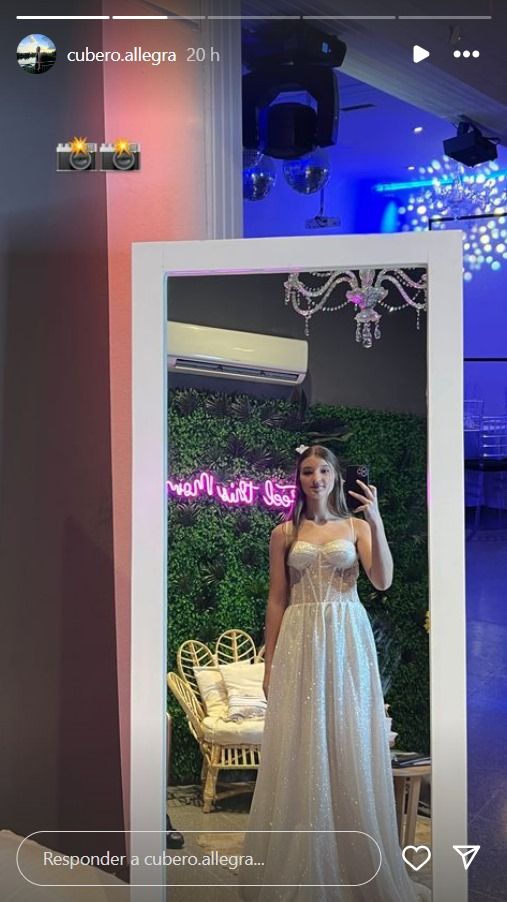 Allegra Cubero sorprendió con un espectacular vestido de 15 años