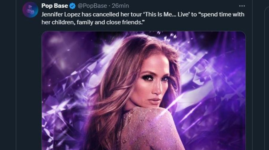 Jennifer Lopez gira cancelada