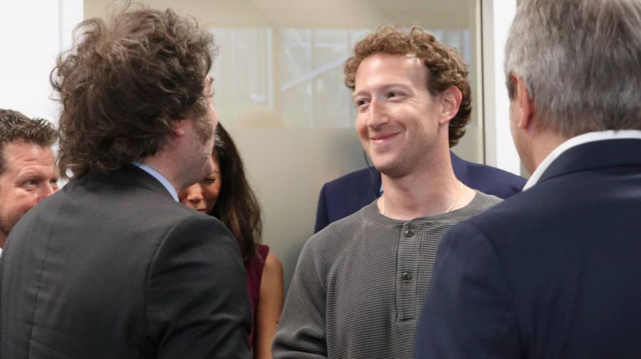 Las fotos de Milei con Mark Zuckerberg en San Francisco.