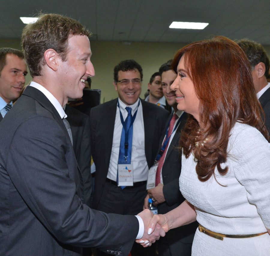 Zuckerberg y Cristina Kirchner