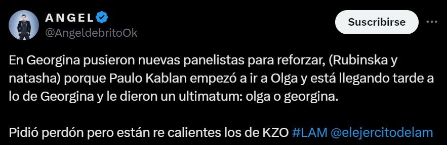 Ángel de Brito sobre el ultimátum de Telefe a Paulo Kablan