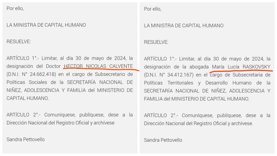Cambios en el Ministerio de Capital Humano 20240603