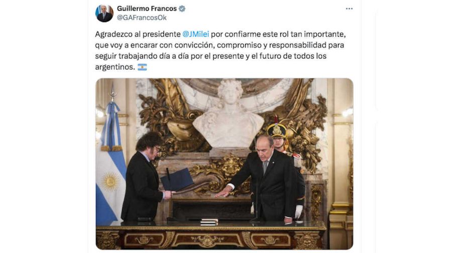 Guillermo Francos Tweet 20240603